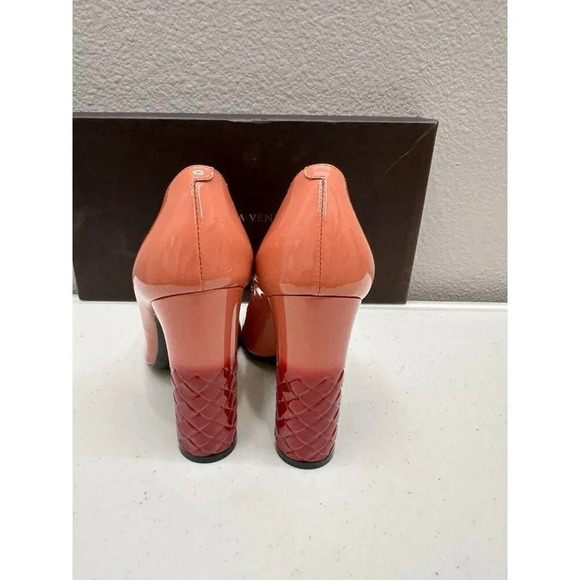 Bottega Veneta Womens Pumps Size 4 Pink Hibiscus Patent Leather New in Box $660 - Picture 6 of 14